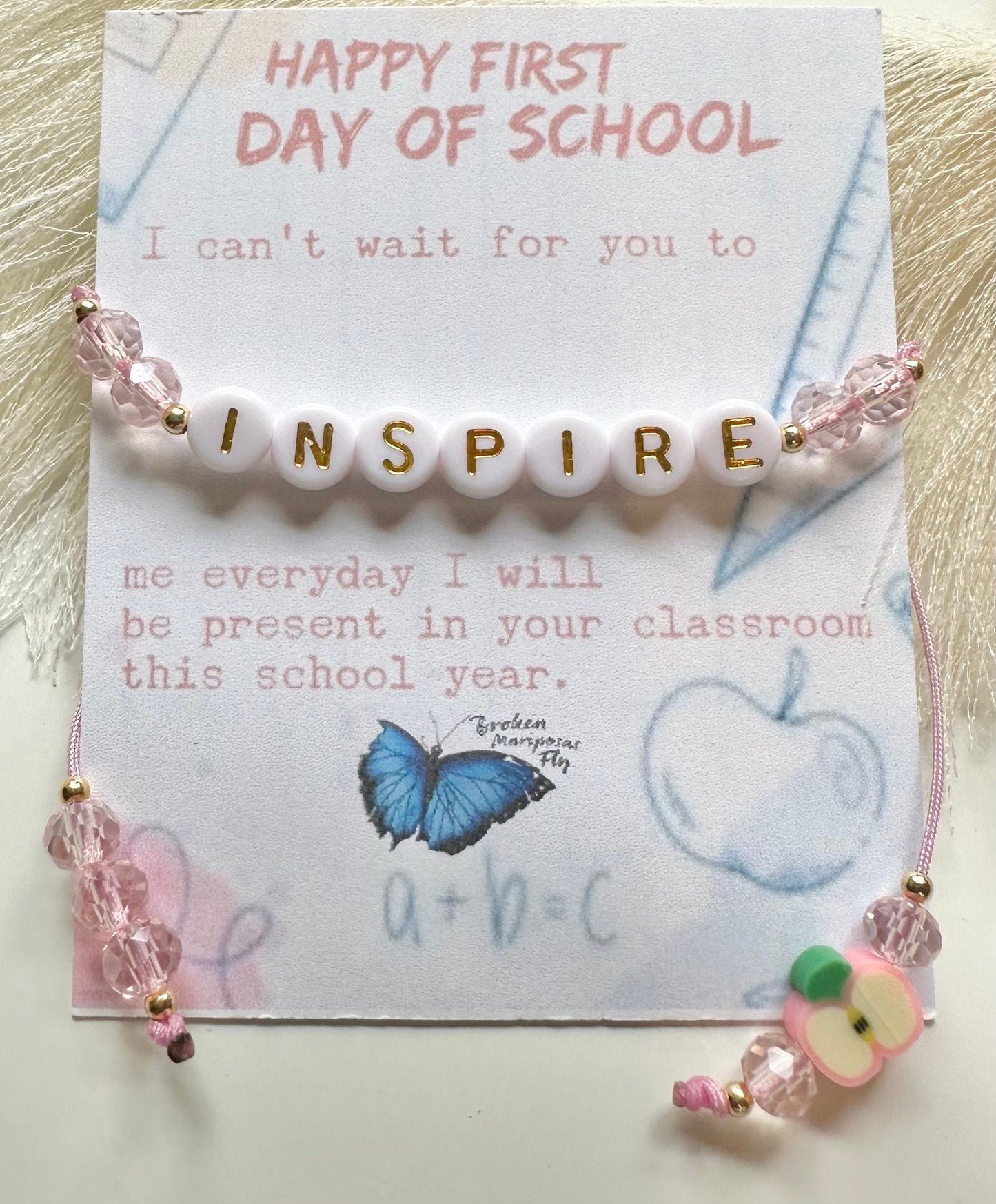 First Day of School teacher bracelet ||