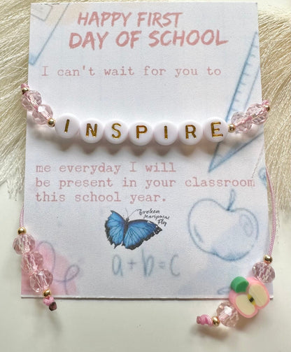 First Day of School teacher bracelet ||
