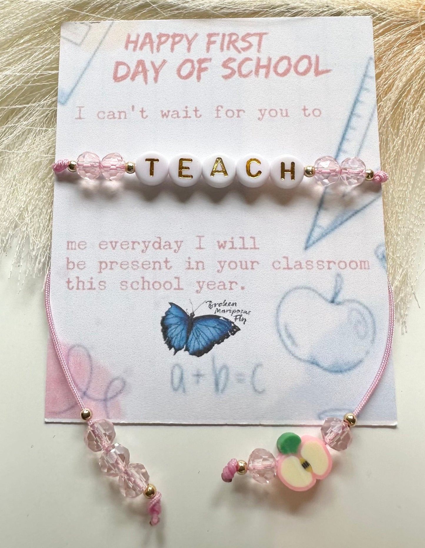First Day of School teacher bracelet ||
